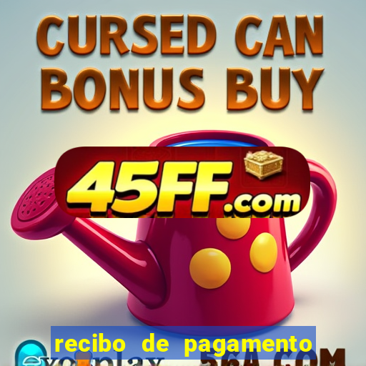 recibo de pagamento simples word